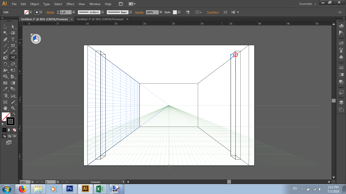 Illustrator CS6 (Scissor Tool) - 2nd Cut.png